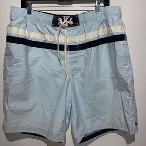 Tommy Hilfiger Men's Built-In Mesh Brief Swimwear Boardshorts Blue XL